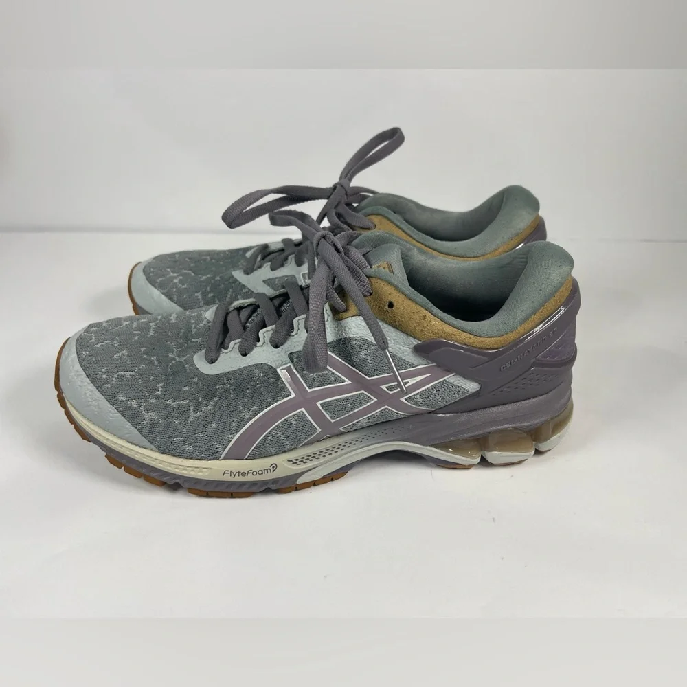ASICS Women's Gel-Kayano 26 Running Shoes US 8.5 Glacier Grey/Lavender Grey - Picture 3 of 10